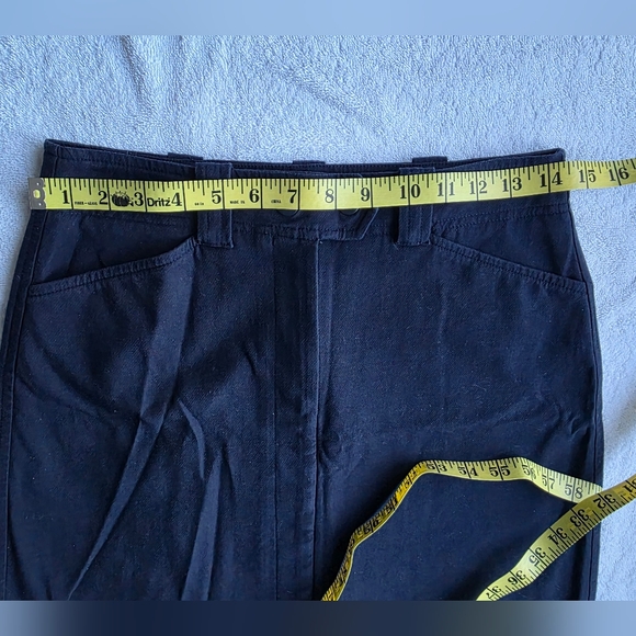 LOFT Black Utility Mini Skirt – Belted Workwear Style, Size 6 - Picture 5 of 7